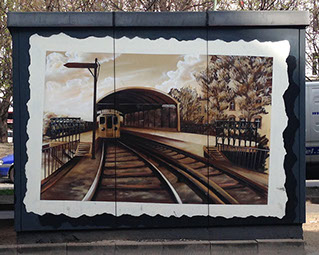 Wandgemälde vom Görlitzer U-Bahnhof. (Skalitzer Straße Ecke Manteuffelstraße)